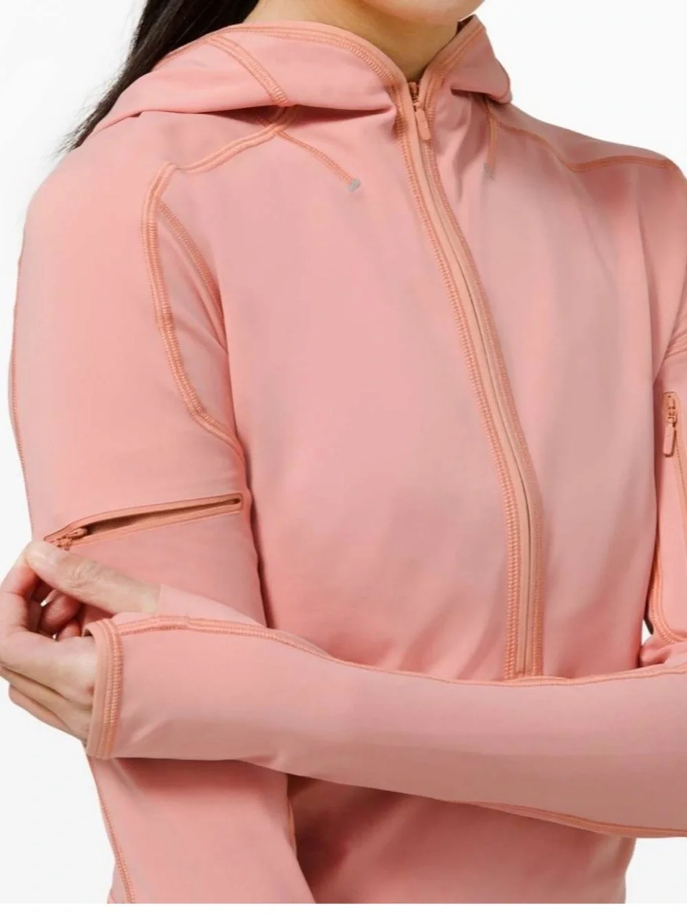 Lululemon Break a Trail 1/2 Zip Athletic Hoodie Long Sleeve Size 8 in Pink